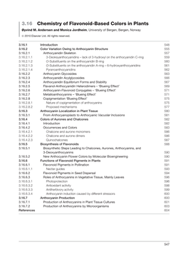 3.16 Chemistry of Flavonoid-Based Colors in Plants Øyvind M