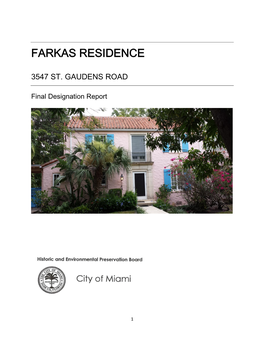 Farkas Residence