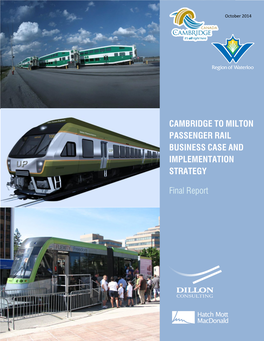 Cambridge to Milton Passenger Rail Business Case and Implementation Strategy