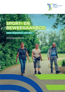 SPORT- EN BEWEEGAANBOD Voor Inwoners Van 60+ Wijdemeren