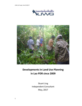 Developments in Land Use Planning in Lao PDR Since 2009