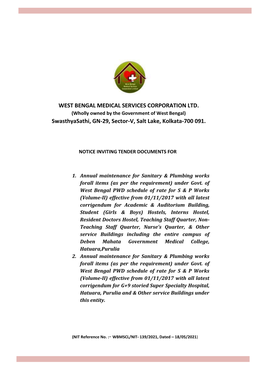 West Bengal Medical Services Corporation Ltd