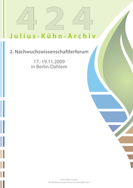 Julius-Kühn-Archiv Along with Other Topics