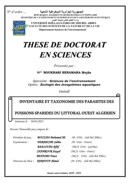 These De Doctorat En Sciences