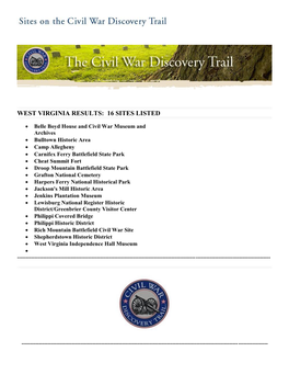 Civil War Discovery Trail