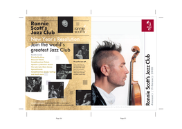 Ronnie Scott's Jazz Club New Year's Resolution