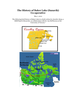 The History of Baker Lake (Sanavik) Co-Operative