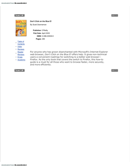 For Anyone Who Has Grown Disenchanted with Microsoft's Internet Explorer • Reviews Web Browser, Don't Click on the Blue E! Offers Help