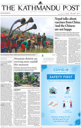 Nepal Talks About Vaccines from China. and the Chinese Are Not Happy Concerns from Sinopharm and Chinese Embassy Forced Health Ministry to ‘Refute’ Media Reports