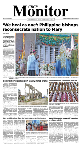 Philippine Bishops Reconsecrate Nation to Mary