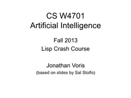 Lisp Crash Course