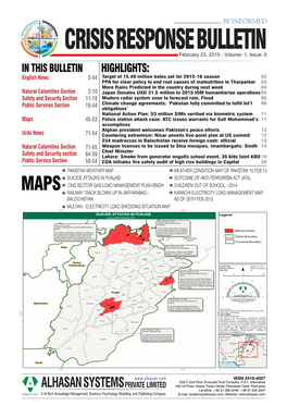 Crisis Response Bulletin Page 1-16