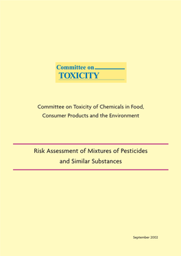 Risk Assessment of Mixture of Pesticides and Similar Substances