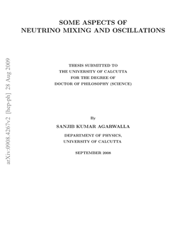 Some Aspects of Neutrino Mixing and Oscillations