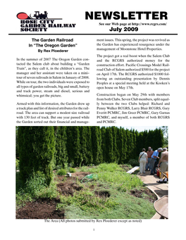 NEWSLETTER See Our Web Page at July 2009