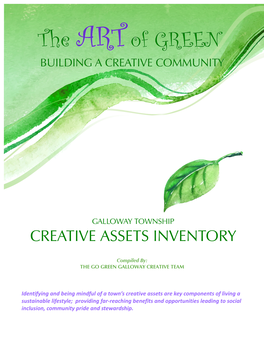 The ART of GREEN BUILDING a CREATIVE COMMUNITY