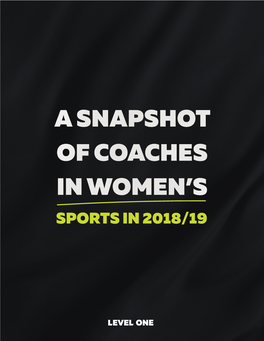 L1 Coaches in Women's Sports Snapshot