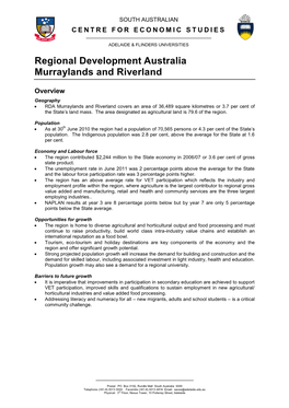 Regional Development Australia Murraylands and Riverland