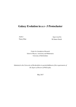 Galaxy Evolution in Az∼3 Protocluster