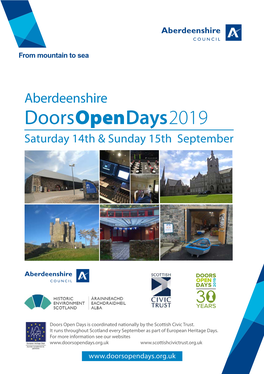 Doorsopendays2019 Saturday 14Th & Sunday 15Th September