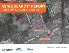As We Heard It Report Barrhaven Transit Forum