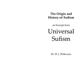 Universal Sufism