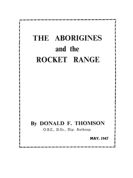 The Aborigines and the Rocket Range