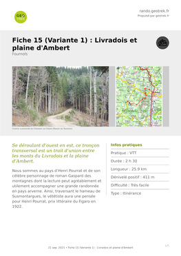 Livradois Et Plaine D'ambert Fournols