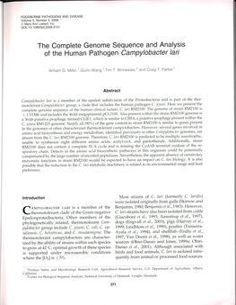 The Complete Genome Sequence and Analysis of the Human Pathogen Campylobacter Ian