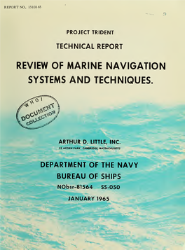 Review of Marine Navigation Systems and Techniques