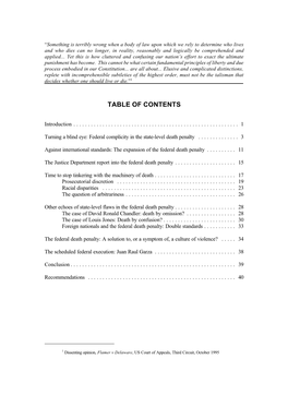 Table of Contents