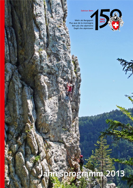 Jahresprogramm 2013 Ihr Spezialgeschäft Für Bergsteiger, Kletterer Und Tourenfahrer