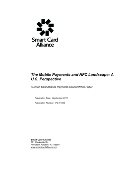 Mobile Payments and NFC Landscape: a US Perspective