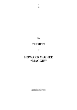 HOWARD Mcghee “MAGGIE”