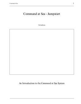 Command at Sea Jumpstart Rules