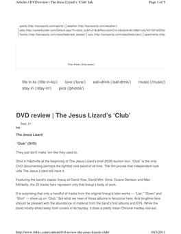 DVD Review | the Jesus Lizard's 'Club'