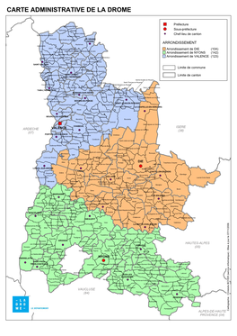 Carte Administrative De La Drome