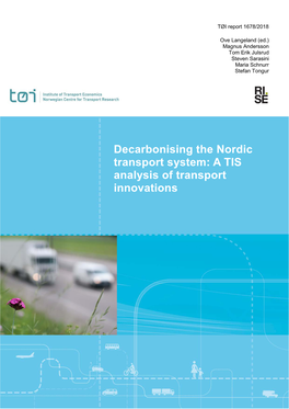 Decarbonising the Nordic Transport System: a TIS Analysis of Transport Innovations