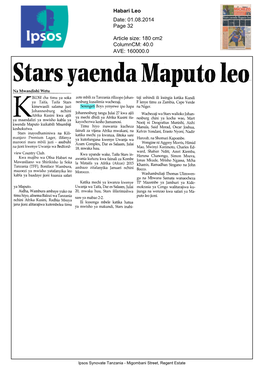 Stars Yaenda Mapiito Leo