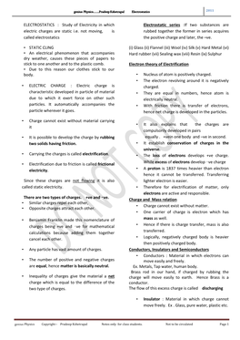 ELECTROSTATICS : Study of Electricity in Which Electric Charges