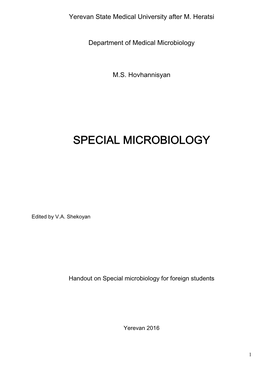 Special Microbiology