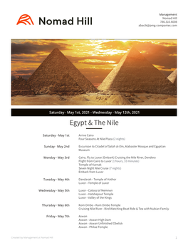 Egypt & the Nile