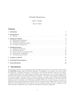 Classify Sequences