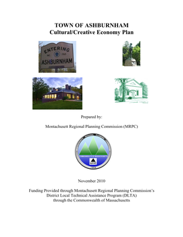 TOWN of ASHBURNHAM Cultural/Creative Economy Plan