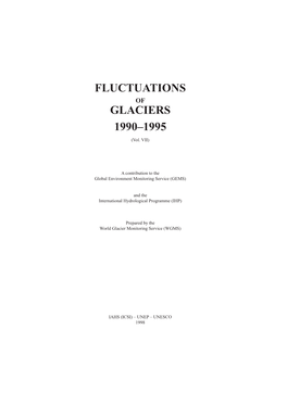 Glaciers 1990–1995