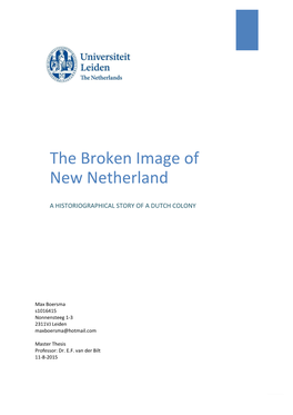 The Broken Image of New Netherland