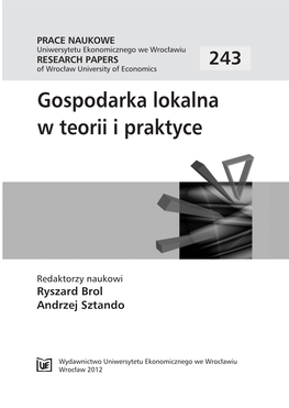 Gospodarka Lokalna W Teorii I Praktyce