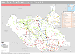 South Sudan: Force Protection Map As of June 2018 White Nile Sennar