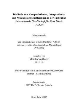 (IGNM) Masterarbeit