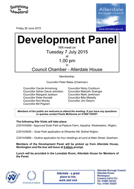 (Public Pack)Agenda Document for Development Panel, 07/07/2015 13